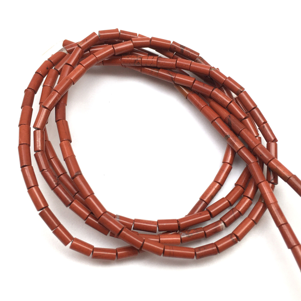 Яшма красная 5х2 мм, бусины (нити)
