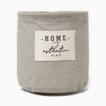 Текстил. корзинка Этель "HOME", цвет серый, 14х13 см, 50%хл, 50%п/э