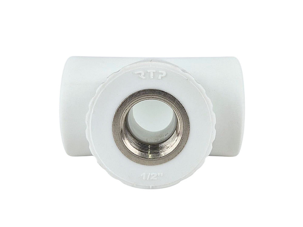 Тройник комбинированный PPR внутренняя резьба 32х 1/2,  белый, РТП (40/10)