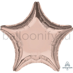 Фольгированная фигура, звезда, 19"/48СМ Металлик Rose Gold