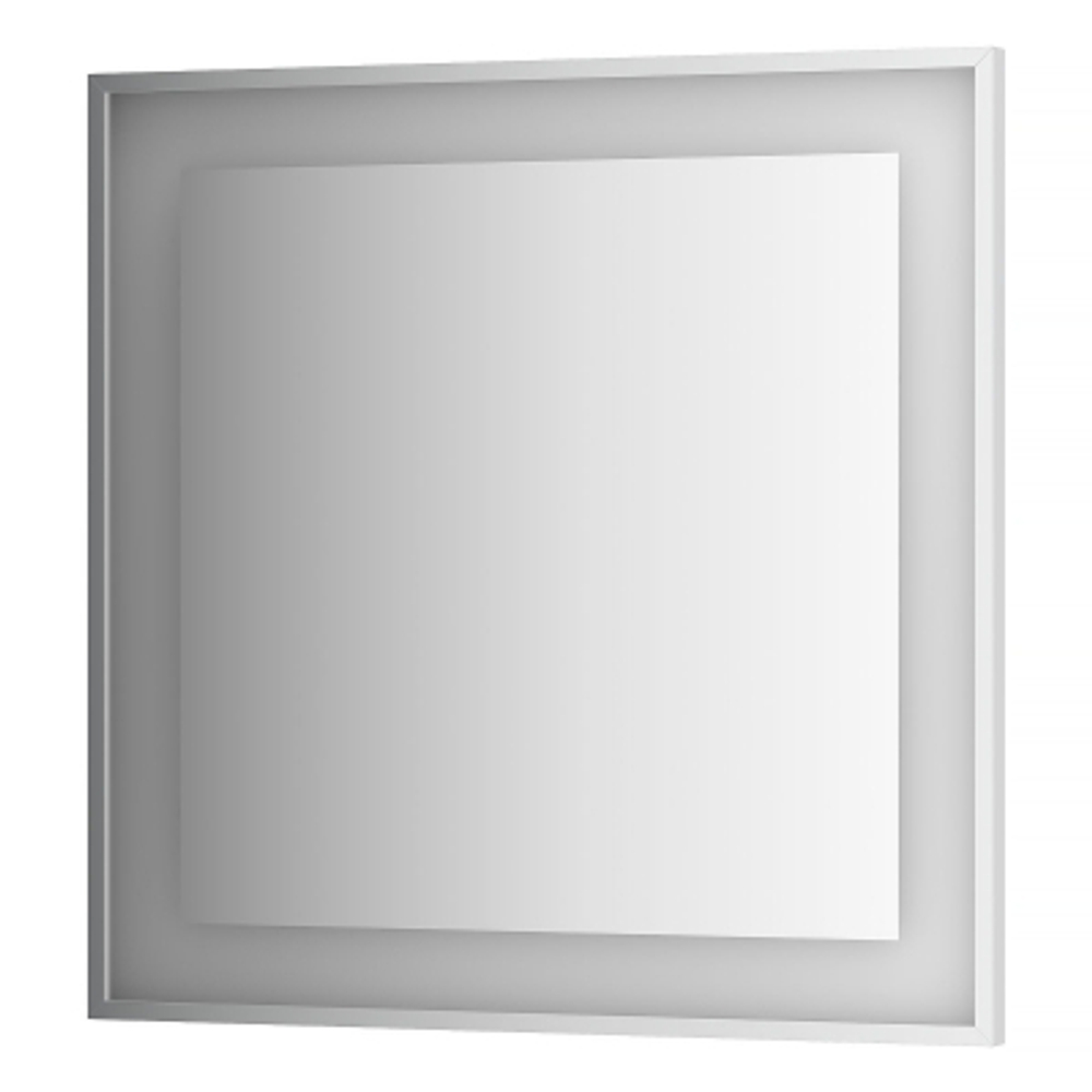 Зеркало Evoform в багетной раме со встроенным LED-светильником 26,5 W 90x90 см