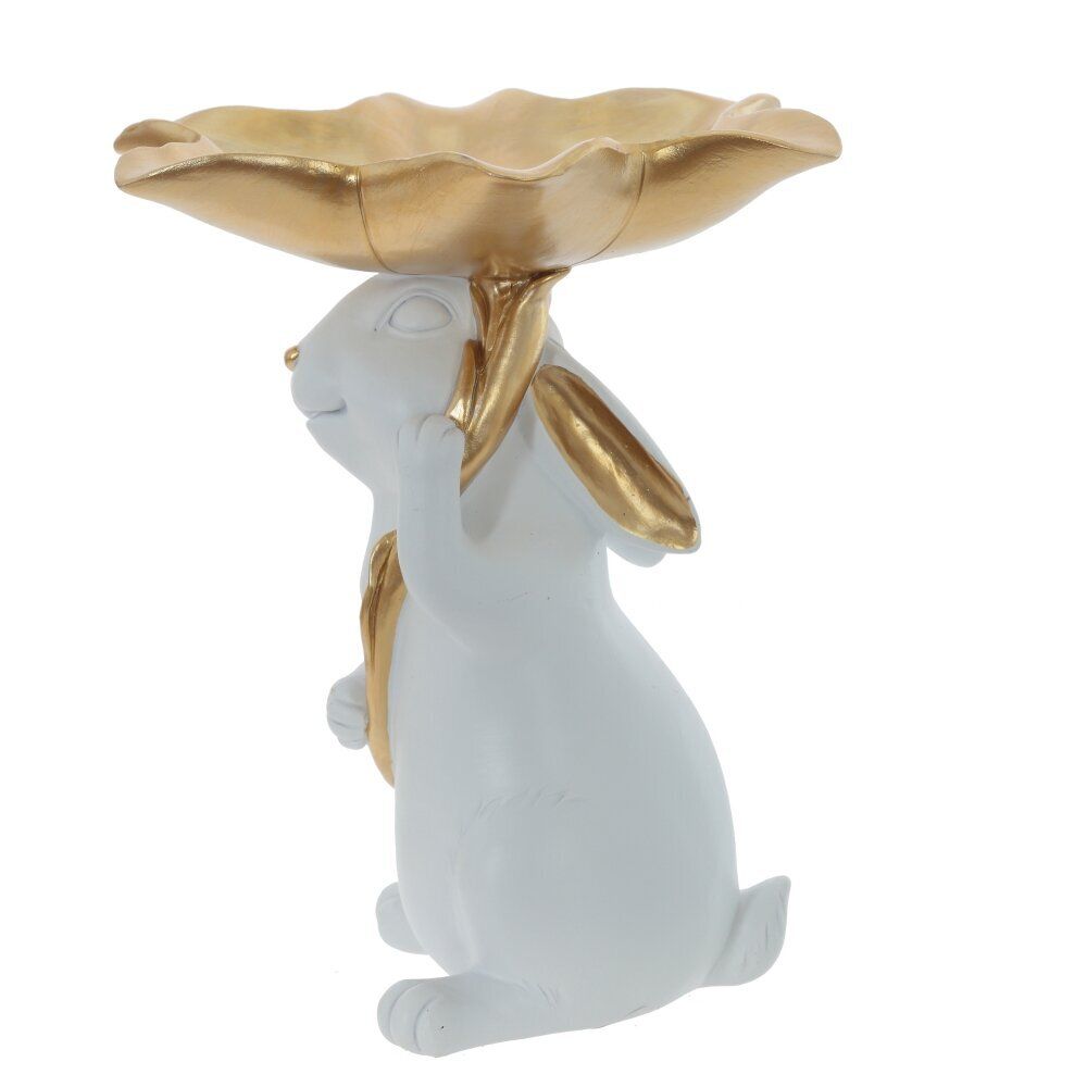 GAEM Фигурка декоративная "Заяц" с подносом, L17,5 W17,5 H20,5 см