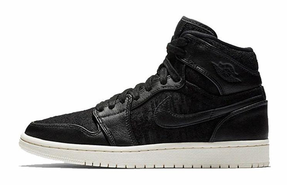 Кроссовки Jordan Air Jordan 1 Retro High Black Sail (Женская размерная сетка)