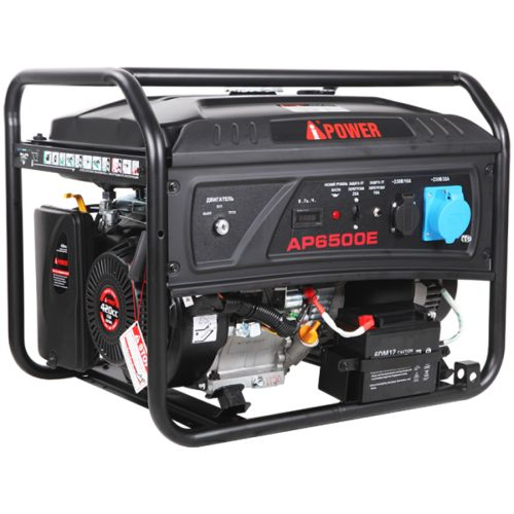 Бензиновый генератор A-iPower lite AP6500E 6кВт, 230В/50Гц