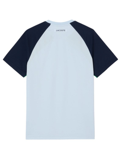 Мужская теннисная футболка Lacoste Ultra Dry Colour-Block Tennis - небесный