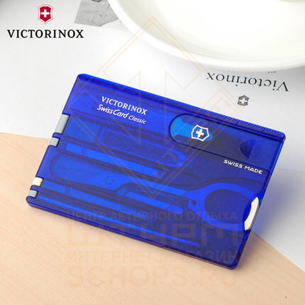 Инструмент карта Victorinox SwissCard Classic, Blue