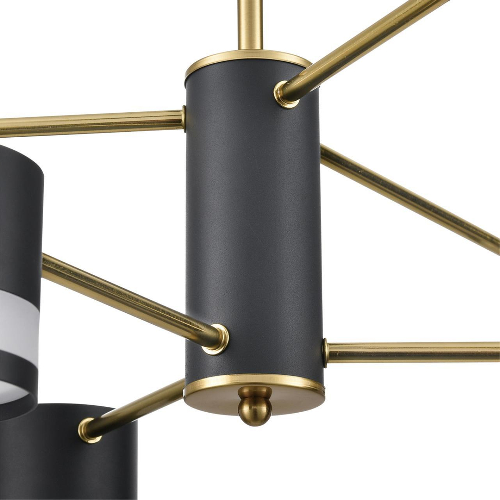 8240/6C COMFI LN25 197 черный/латунь, металл/акрил Люстра потолочная LED GX53 6*7W 220V LANIKA