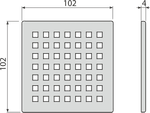 Решетка для сливных трапов AlcaPlast MPV014 102?102 мм, нержавеющая сталь