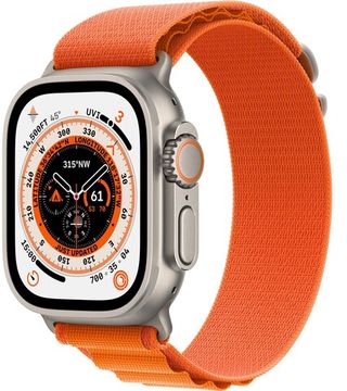 Apple Watch Ultra GPS + Cellular, 49 мм, корпус из титана, ремешок Alpine оранжевого цвета, размер M