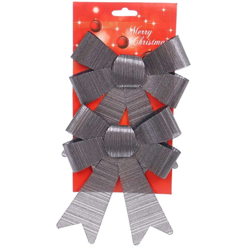 Бант на ёлку «Элегант» 13*18 см (набор 2 шт), Черная ночь