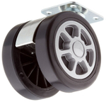 РОЛИК ДВОЙНОЙ СТРОЙБАТ НА ПЛОЩ. 60ММ (ЧЕРНЫЙ 1 ШТ)