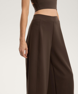 OYSHO Брюки-коконы с высокой талией из неопрена, коричневый