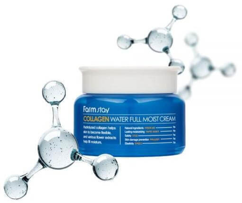 Увлажняющий крем для лица с коллагеном FarmStay Collagen Water Full Moist Cream 100 гр.