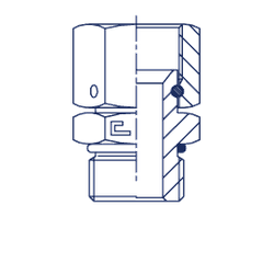 Штуцер FNA JIC 1/2" UNF 1/2"