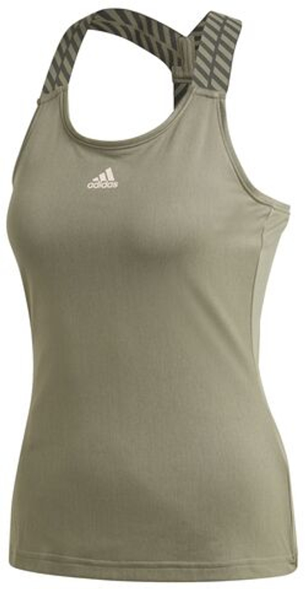 Топ теннисный Adidas W Y-Tank - legacy green/pink tint