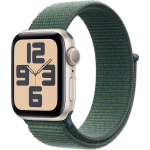 Часы Apple Watch SE, 40 мм, алюминий цвета «сияющая звезда», браслет Sport Loop цвета «горное озеро» (2024)