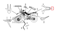 86801-KZZ-J00ZA. STRIPE, RR. FENDER *TYPE1* (TYPE1 ). Honda CRF250Rally