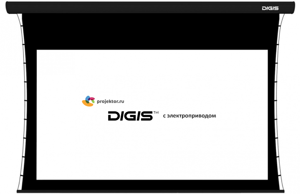 Экран настенный Digis DSTPX-16912 с электроприводом 265x149 см (16:9)