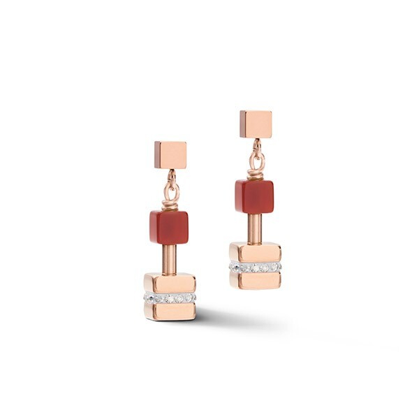 Серьги Coeur de Lion Rose Gold Multicolor 5058/21-1561