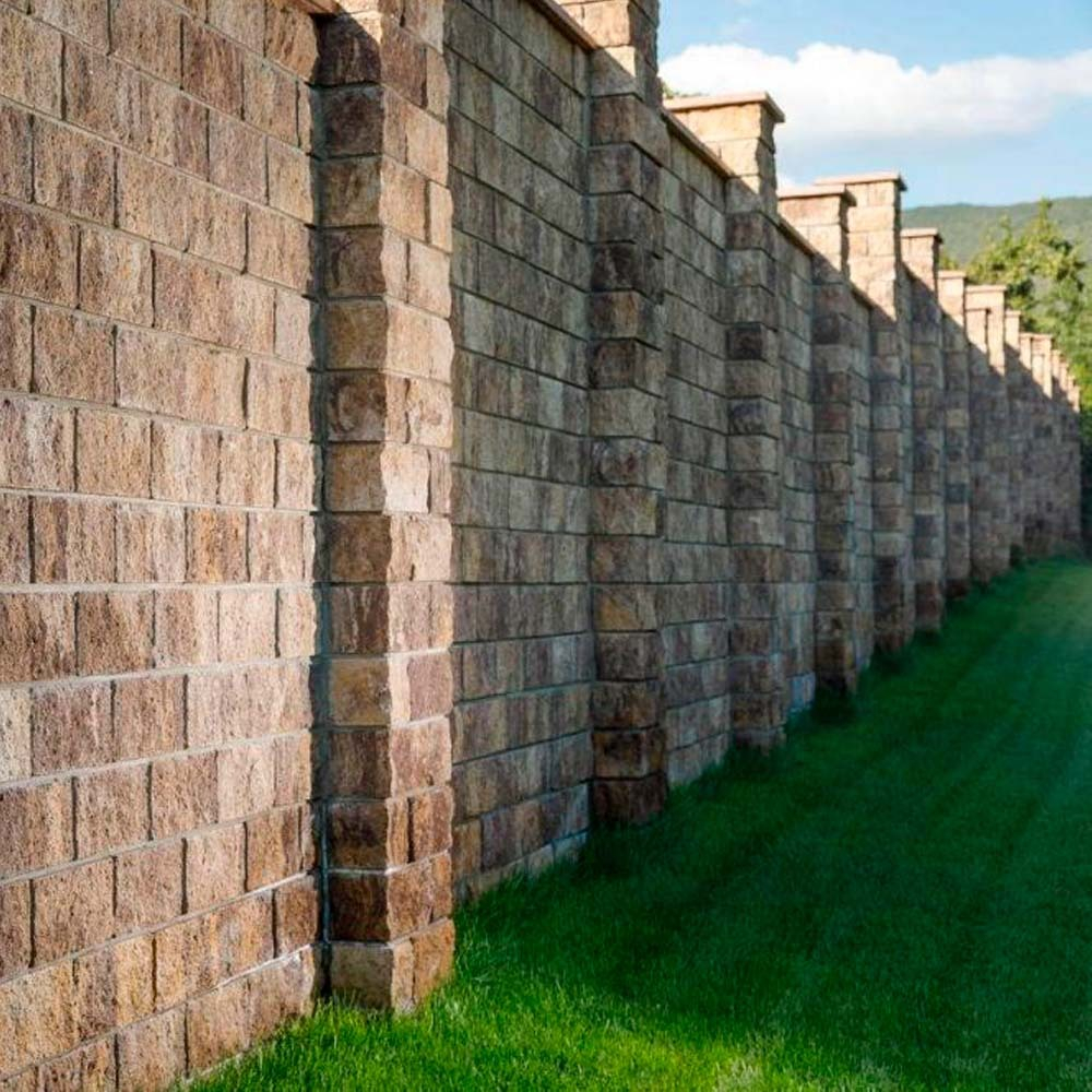 Блок для колонн СКЦ(т) 19/1Л100кол; СКЦ(т) 19/2Л100 кол, комплект пустотелый, 380х380х140 мм, Искусственный камень Доломит