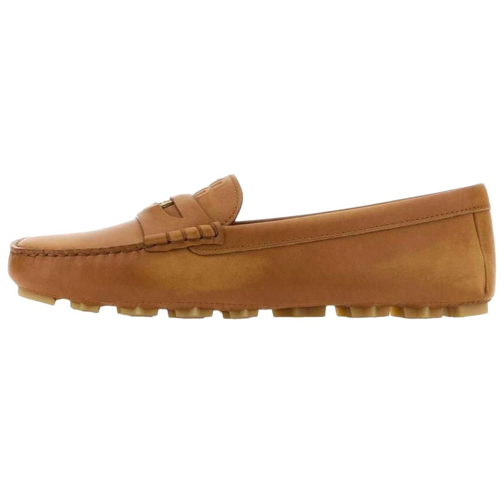 MIU MIU Suede Gommino Loafers Women"s Brown