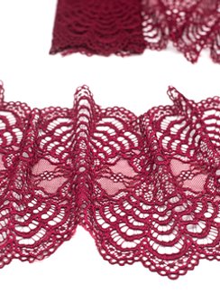 03-74 Кружево эластичное 19 см, бордо