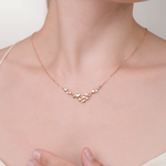 Колье «Романтика» из красного золота с фианитами