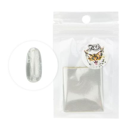 Zoo Фольга для литья переводная матовая серебро, 4х50см