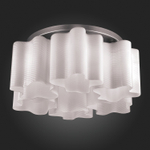 SL117.502.06 Люстра потолочная ST-Luce Серебристый/Белый с полосками E27 6*60W ONDE