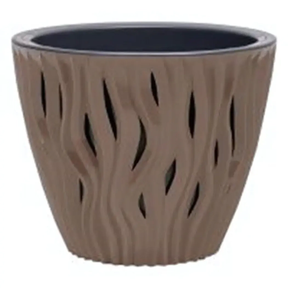 Кашпо для цветов пластиковое 1,6л d-16см «Версаль «Мокачино