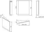 Зеркало Ravak 10° 65 R X000001081 угловое Темный орех