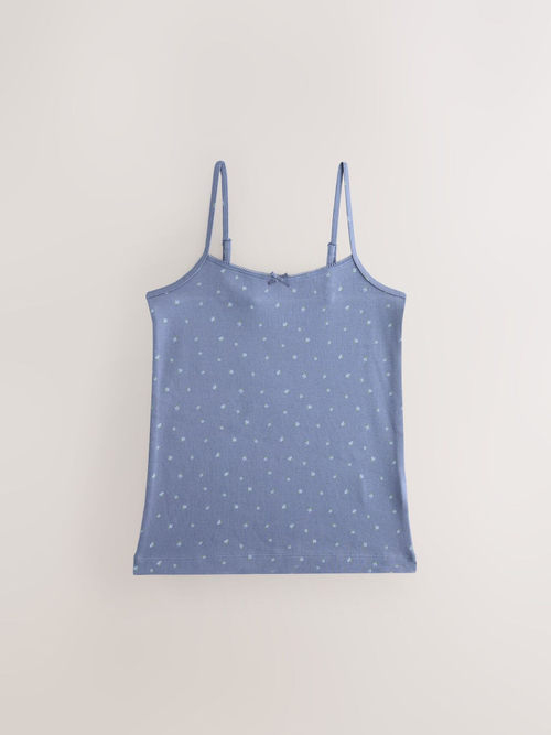 Майка на бретельках для девочки Next AB6-951, 3 шт., Молочный, Голубой