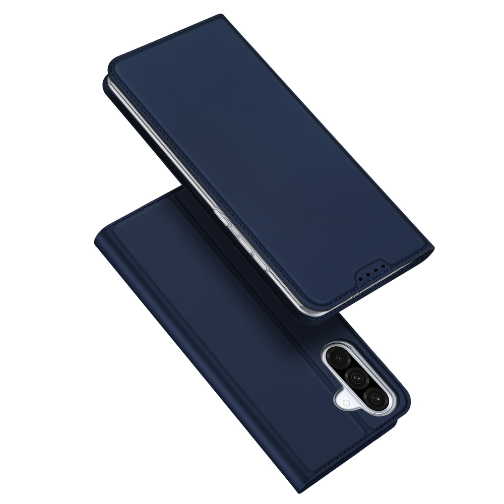 Чехол книжка из PU кожи синего цвета от Dux Ducis для Samsung Galaxy A36 5G и Galaxy A56 5G, серия Skin Pro Series Case