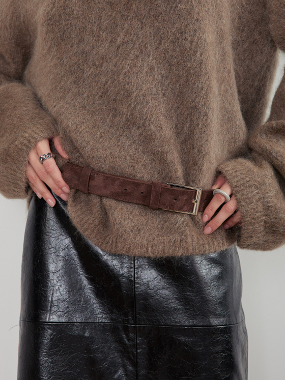 БАЗОВЫЙ РЕМЕНЬ ЗАМША ТЕМНЫЙ ШОКОЛАД