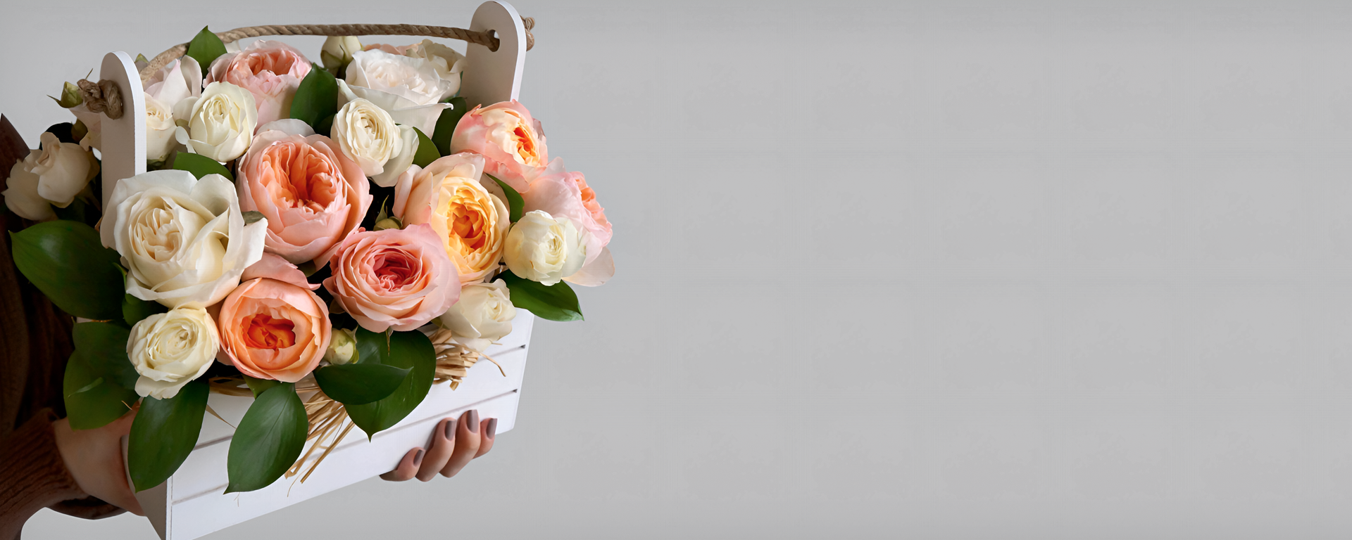 Композиции в деревянных ящиках