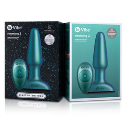 Изумрудная анальная вибропробка Rimming Plug 2