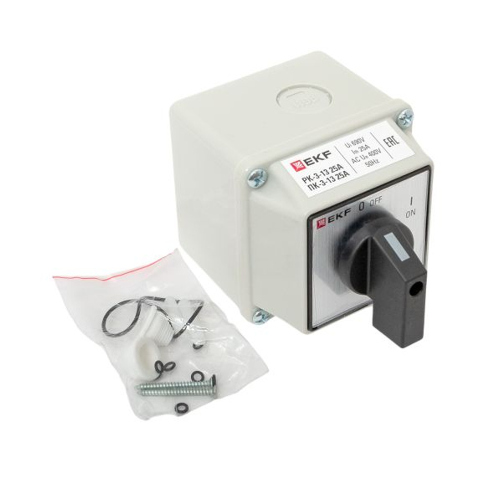 Переключатель кулачковый ПК-3-13 25А 3P "ВКЛ-ВЫКЛ" IP54 EKF PROxima