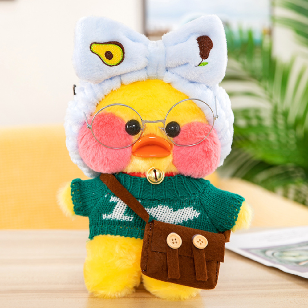 Мягкая игрушка "LalaFanfan Duck / Уточка ЛалаФанфан", 30 см (жел.)