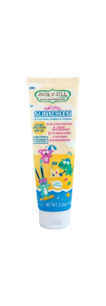 Jack N’ Jill детский солнцезащитный крем SPF 30 Natural Sunscreen