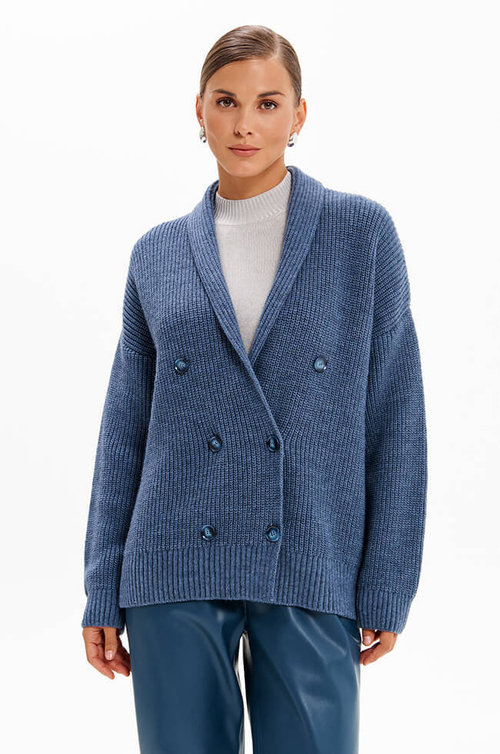 1948 Кардиган женский (дымчато-голубой)