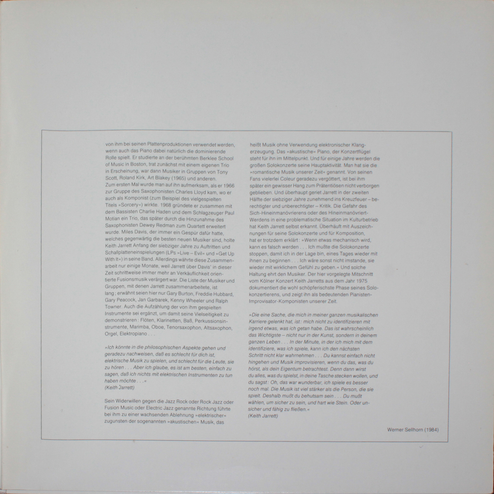Keith Jarrett / The Koln Concert (2LP)
