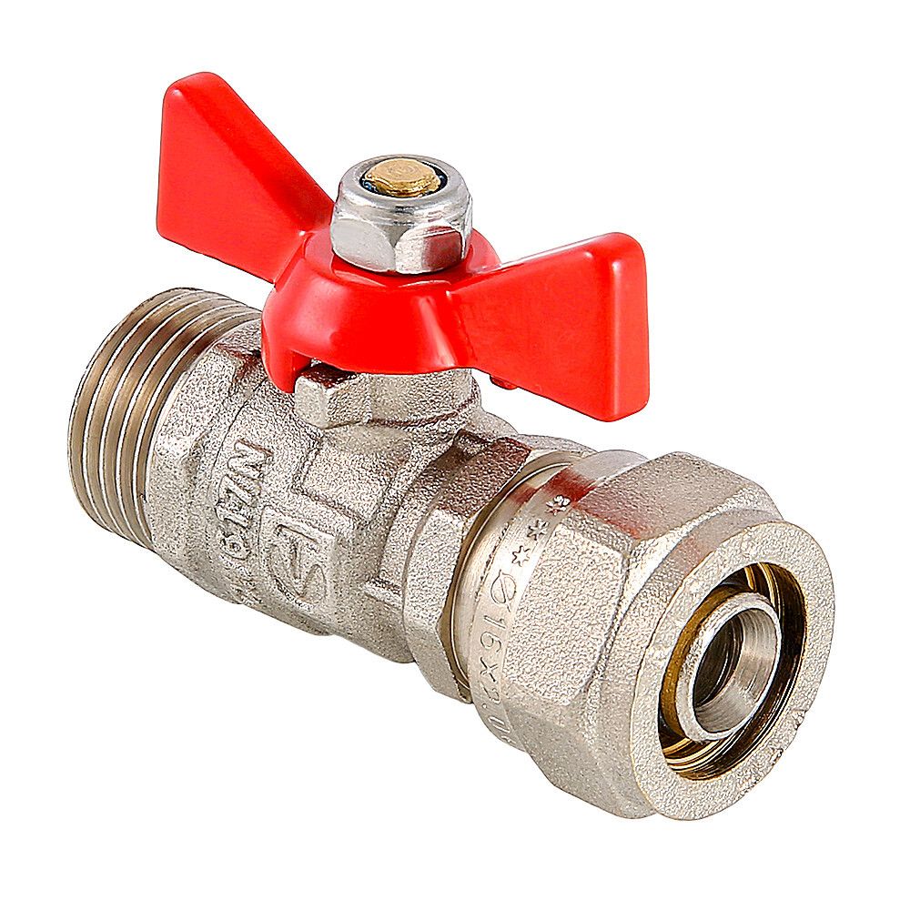 Кран шар. для м/п трубы 1/2&#39;&#39; х 16 нар/ц VALTEC VT.341.N.1604