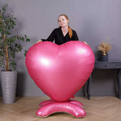 ФИГУРА Сердце 65" Сатин Pink 165 см