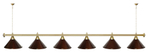 Лампа STARTBILLIARDS 6 пл. (плафоны золотые,штанга золотая,фурнитура золото)