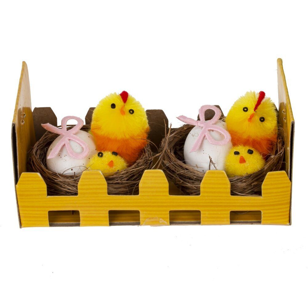 GAEM Набор из 2-х изделий декоративных "Гнездо пасхальное" (5,5*4), L11 W6 H6 см