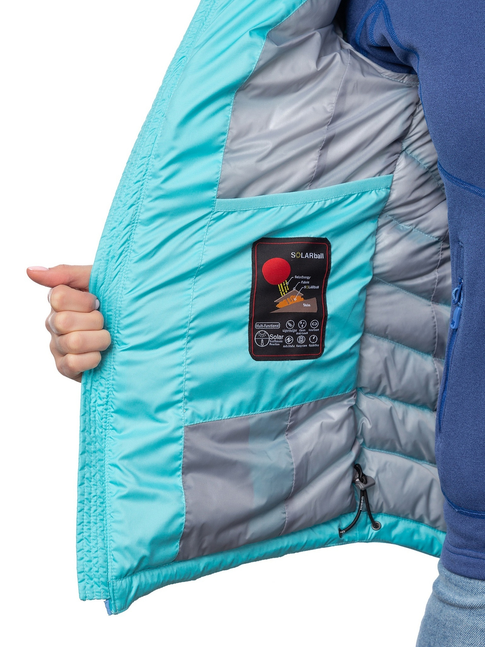 Куртка женская HISPO Лив, цвет: бирюзовый, AW22-2-001/1, р. XS (42)