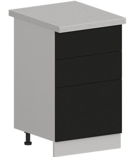 Кухня Модуль ШН3Я 500 Белый / Черный матовый