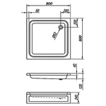 ДУШЕВОЙ ПОДДОН KOLPA-SAN PEARL 90 в комплекте с каркасом и панелью