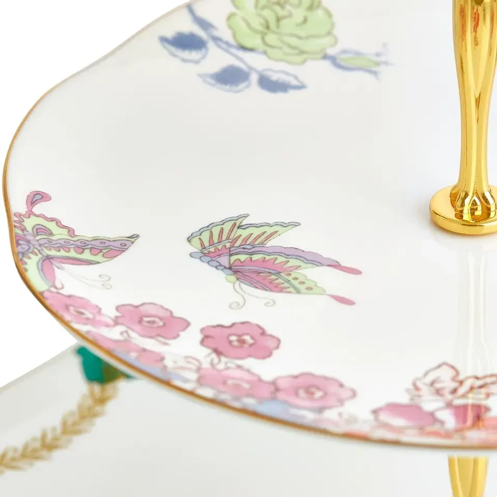 Wedgwood Стеклянный поднос с бабочками, 3-й уровень