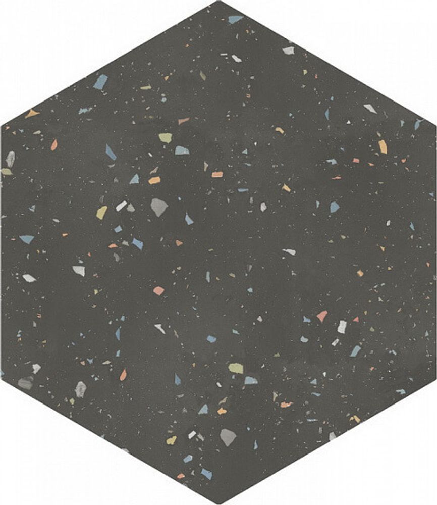 DNA Tiles Terrazzo GRAPHITE COLOURS 32x36.8